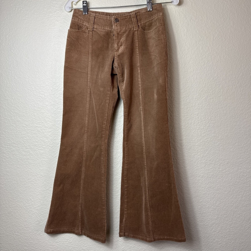 Vintage Y2K Forever XXI Brown Corduroy Flare Leg Pants Flared Trousers XS USA